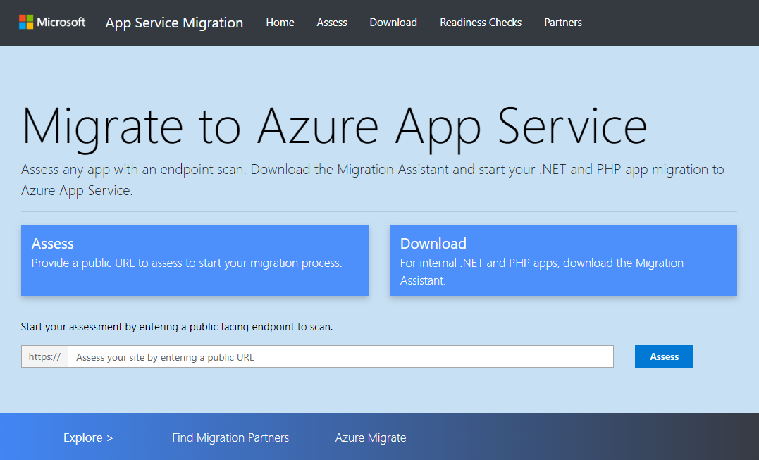 IIS site to Service with Azure migration tool - Welcome Pedholtlab
